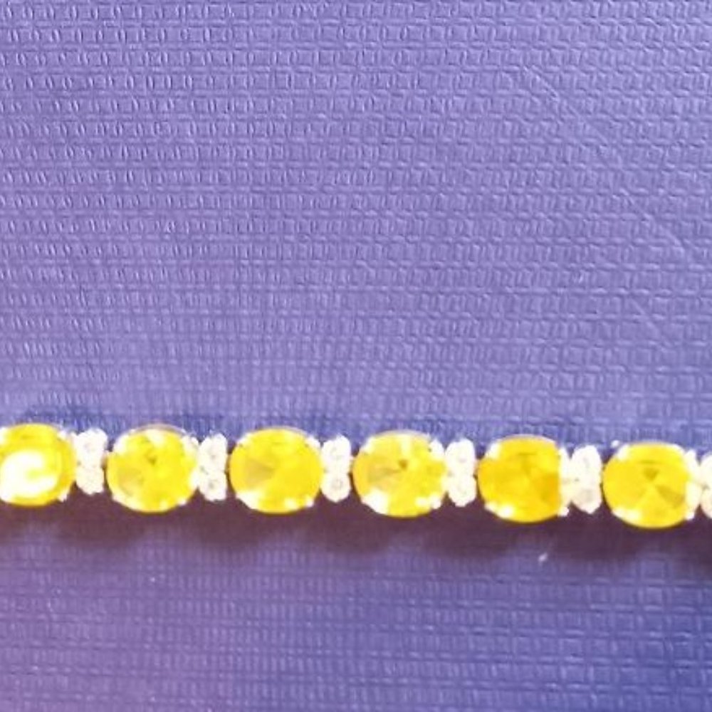Sterling Silver Yellow Stone Bracelet